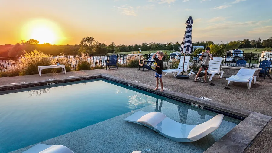 Heated Pool and Hot Tub at Sugar Hill RV Resort, Anna, TX