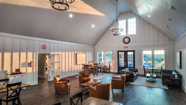 Farmhouse porch gathering space
